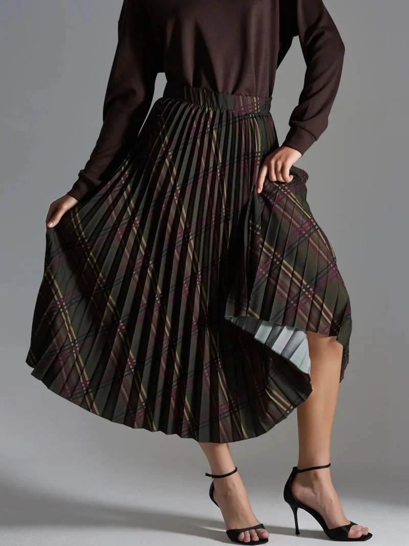 Busem BUSEM Patterned Pleated Maxi Skirt